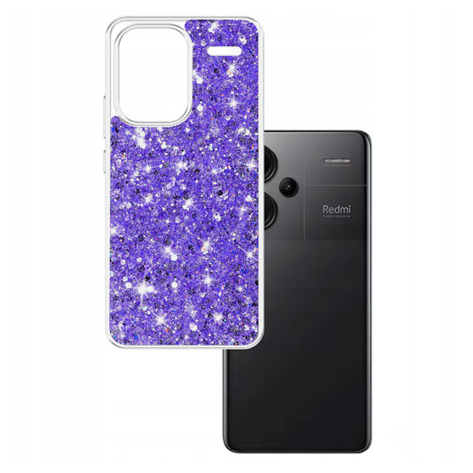 Ovitek za Xiaomi Redmi Note 13 Pro+, Techsuit, Bleščeči bleščice, Vijolična
