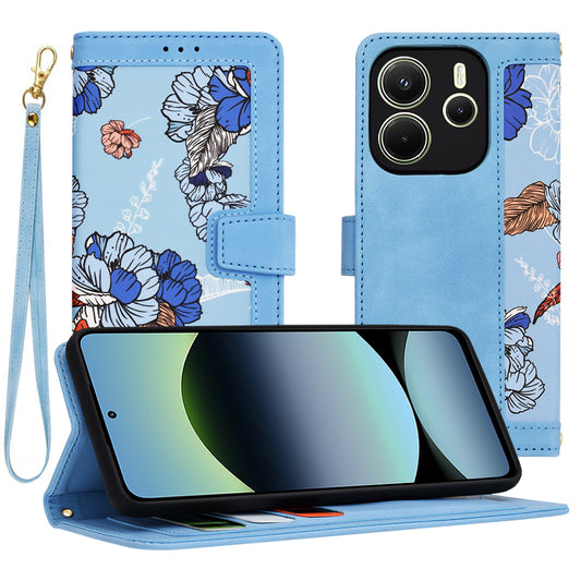 Ovitek za Xiaomi Redmi Note 14 4G (Regional), Techsuit, FlipCraft, Modra