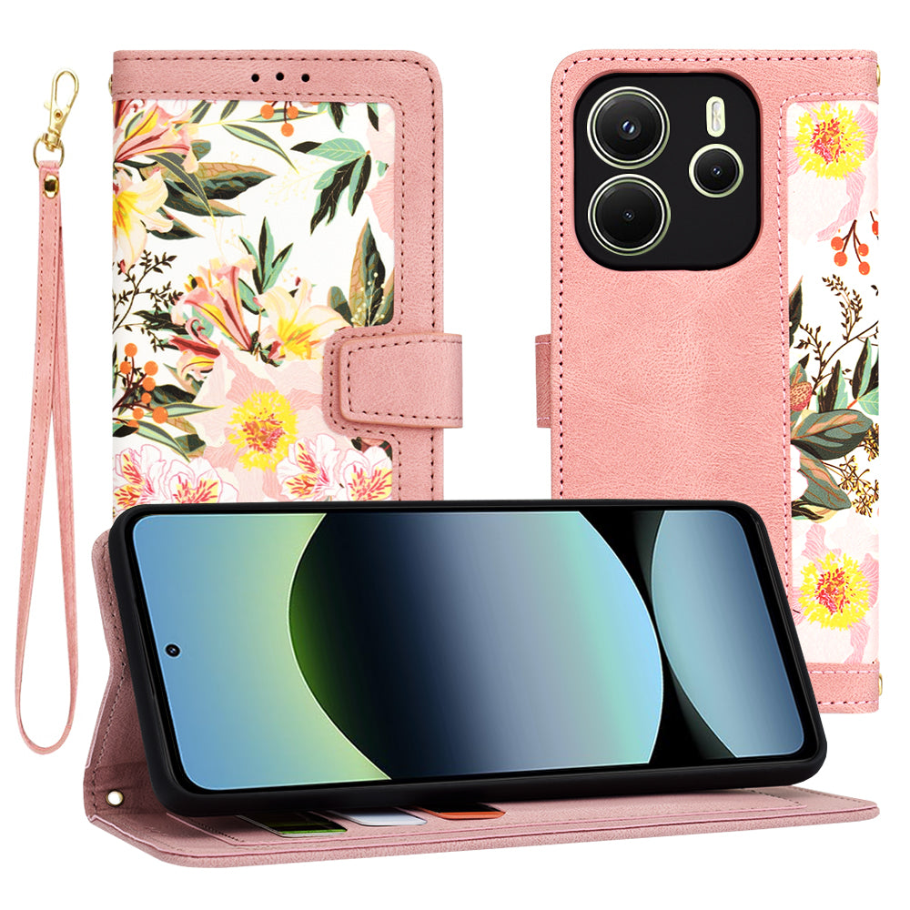 Ovitek za Xiaomi Redmi Note 14 4G (Regional), Techsuit, FlipCraft, roza