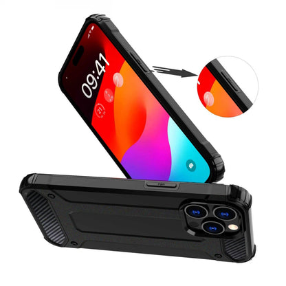 Ovitek za Xiaomi Redmi Note 14 4G (Regional), Techsuit, Hybrid Armor, Črn