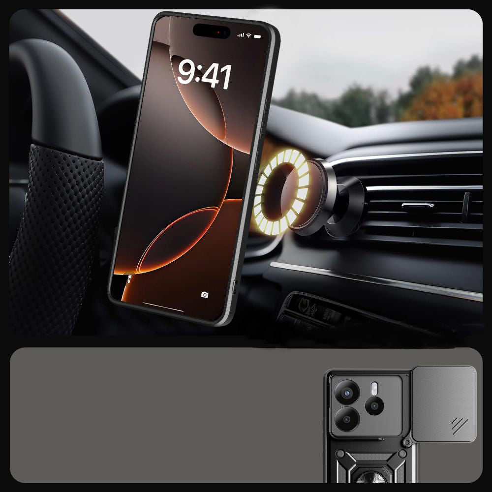Ovitek za Xiaomi Redmi Note 14 4G (Standard), Techsuit, CamShield, Zeleno