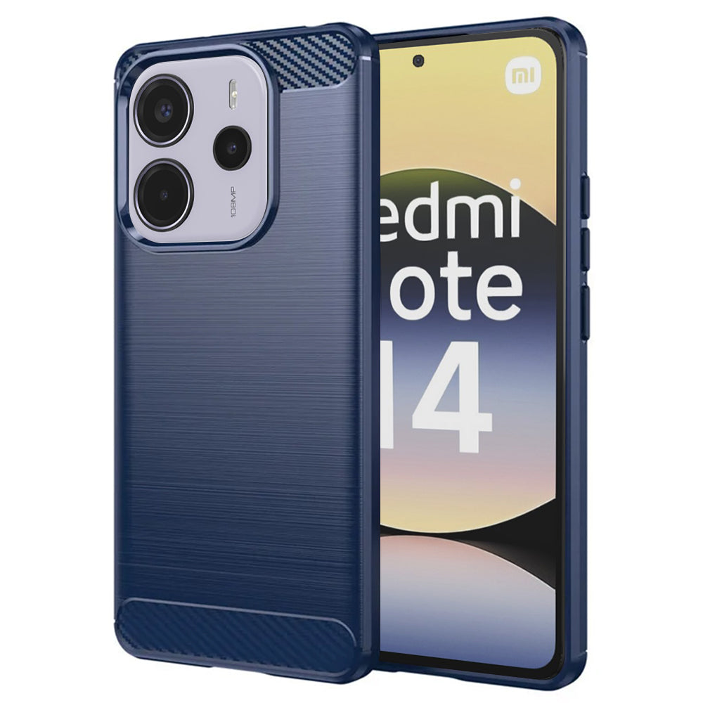 Ovitek za Xiaomi Redmi Note 14 4G (Standard), Techsuit, Karbon, Modra