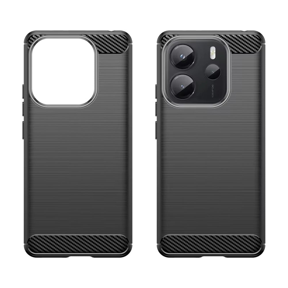 Ovitek za Xiaomi Redmi Note 14 4G (Standard), Techsuit, Karbon, Črn