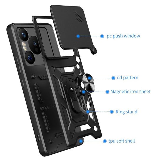 Ovitek za Xiaomi Redmi Note 14 5G, Techsuit, CamShield, modra