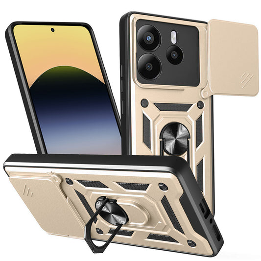 Ovitek za Xiaomi Redmi Note 14 5G, Techsuit, CamShield, Zlata