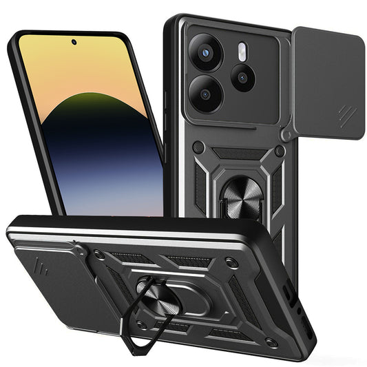 Ovitek za Xiaomi Redmi Note 14 5G, Techsuit, CamShield, Črn