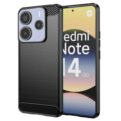 Ovitek za Xiaomi Redmi Note 14 5G, Techsuit, Karbon, Črn