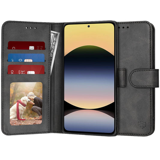 Ovitek za Xiaomi Redmi Note 14 5G, Techsuit, Diary Book, Črn