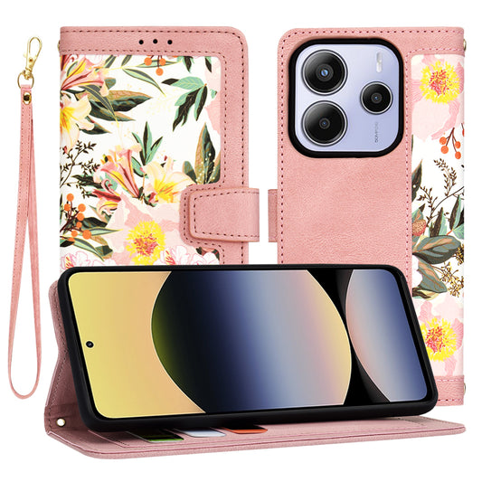 Ovitek za Xiaomi Redmi Note 14 5G, Techsuit, FlipCraft, roza