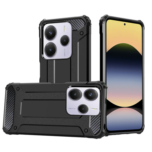 Ovitek za Xiaomi Redmi Note 14 5G, Techsuit, Hybrid Armor, Črn