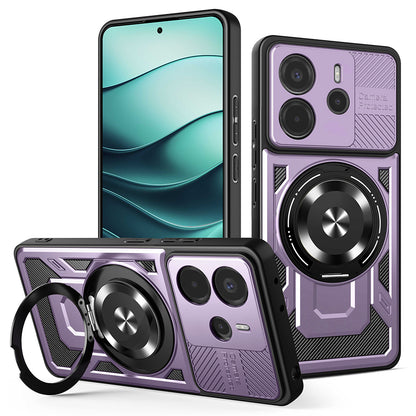 Ovitek za Xiaomi Redmi Note 14 5G, Techsuit, RuggedCam, Vijoličen