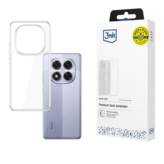 Ovitek za Xiaomi Redmi Note 14 Pro 4G / Note 14 Pro+ 5G / Note 14 Pro 5G, 3MK, Armor, Prozoren