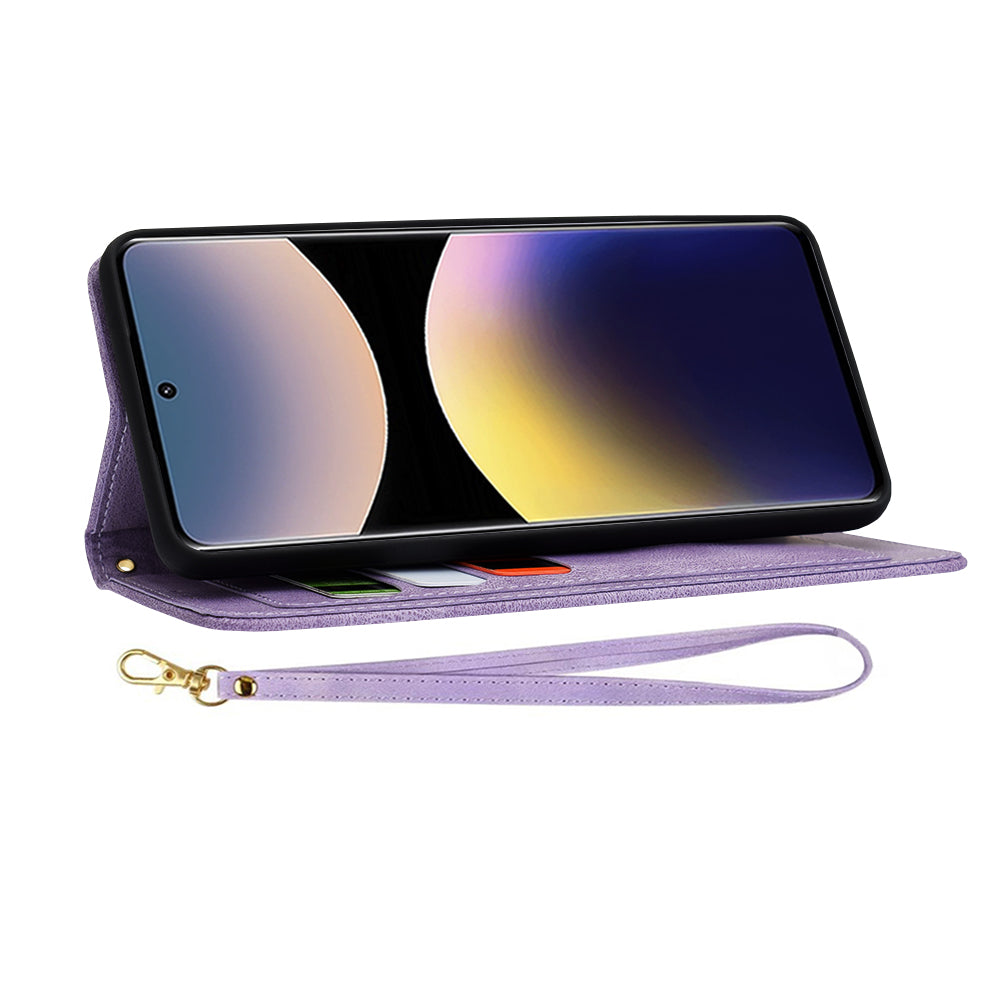 Ovitek za Xiaomi Redmi Note 14 Pro 4G, Techsuit, FlipCraft, vijoličen
