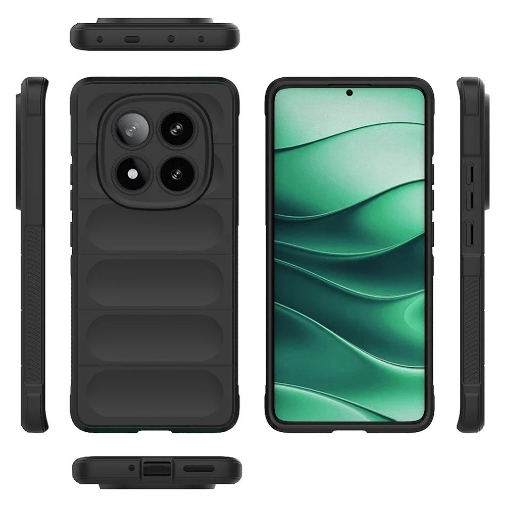 Ovitek za Xiaomi Redmi Note 14 Pro 4G, Techsuit, Magic Shield, Črn