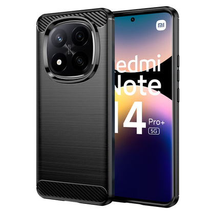 Ovitek za Xiaomi Redmi Note 14 Pro+ 5G, Techsuit, Karbon, Črn