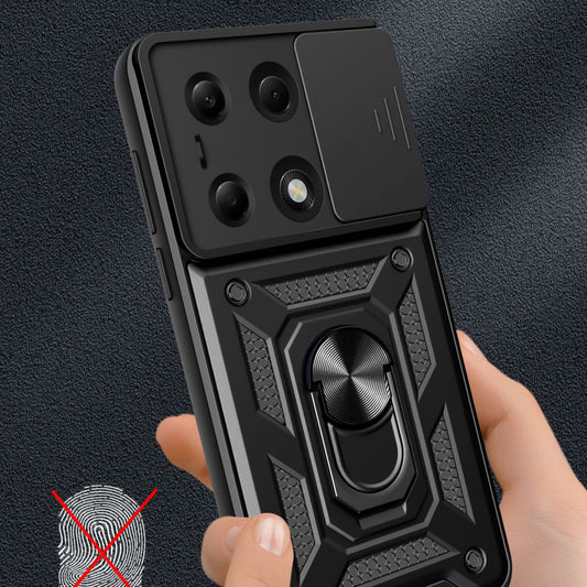 Ovitek za Xiaomi Redmi Note 14S / Note 13 Pro 4G / Poco M6 Pro 4G, Techsuit, CamShield, Črn