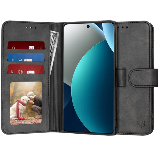 Case for Xiaomi Redmi Note 15 Pro 4G, Techsuit, Diary Book, Black