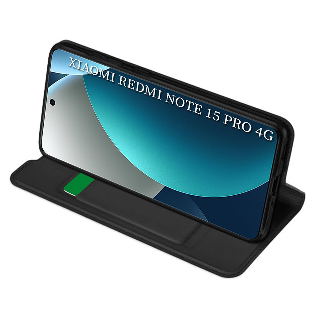 Ovitek za Xiaomi Redmi Note 15 Pro 4G, Techsuit, Magskin Book, črn