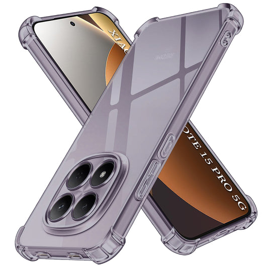 Ovitek za Xiaomi Redmi Note 15 Pro 5G, Techsuit, Shockproof Clear, Črna