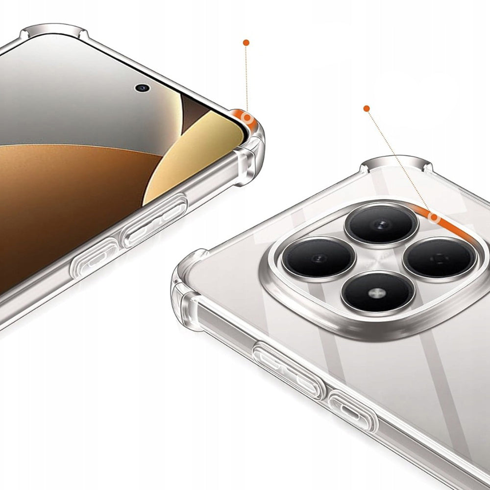 Case for Xiaomi Redmi Note 15 Pro 5G, Techsuit, Shockproof Clear, Transparent