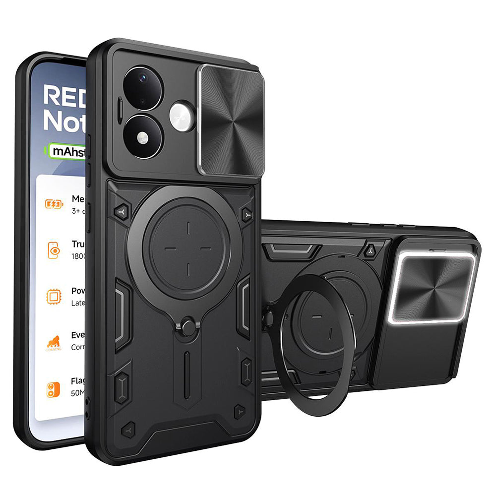 Ovitek za Xiaomi Redmi Note 17 4G / Note 17 5G, Techsuit, CamGuard Pro, črn