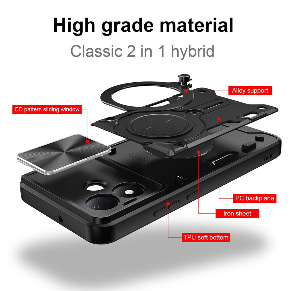 Ovitek za Xiaomi Redmi Note 17 4G / Note 17 5G, Techsuit, CamGuard Pro, črn