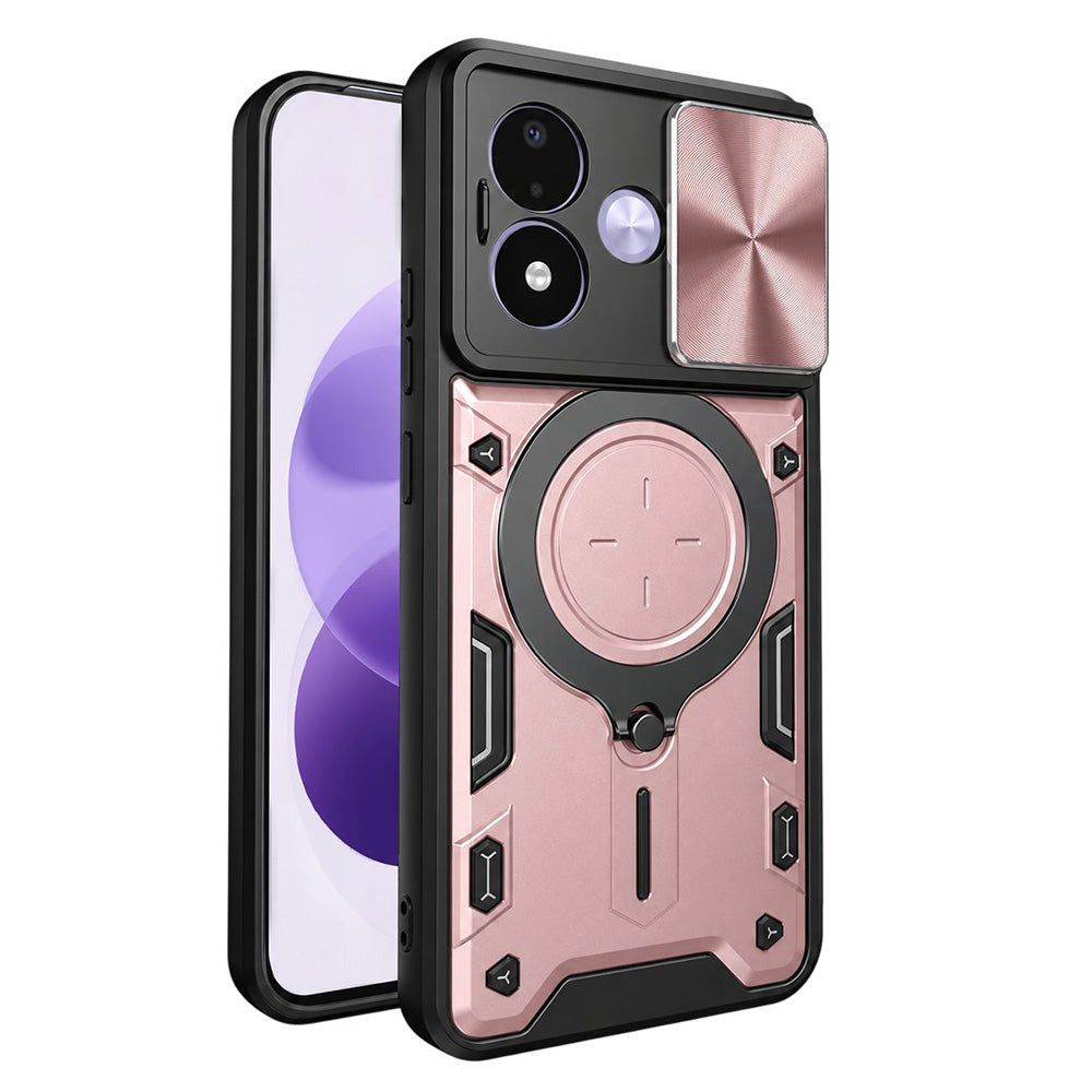 Ovitek za Xiaomi Redmi Note 17 4G / Note 17 5G, Techsuit, CamGuard Pro, rožnato zlate barve