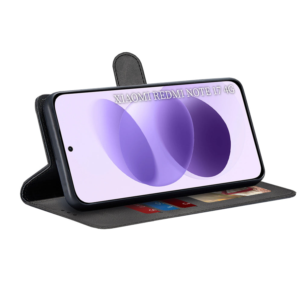 Etui za Xiaomi Redmi Note 17 4G / Note 17 5G, Techsuit, Diary Book, črnega barve