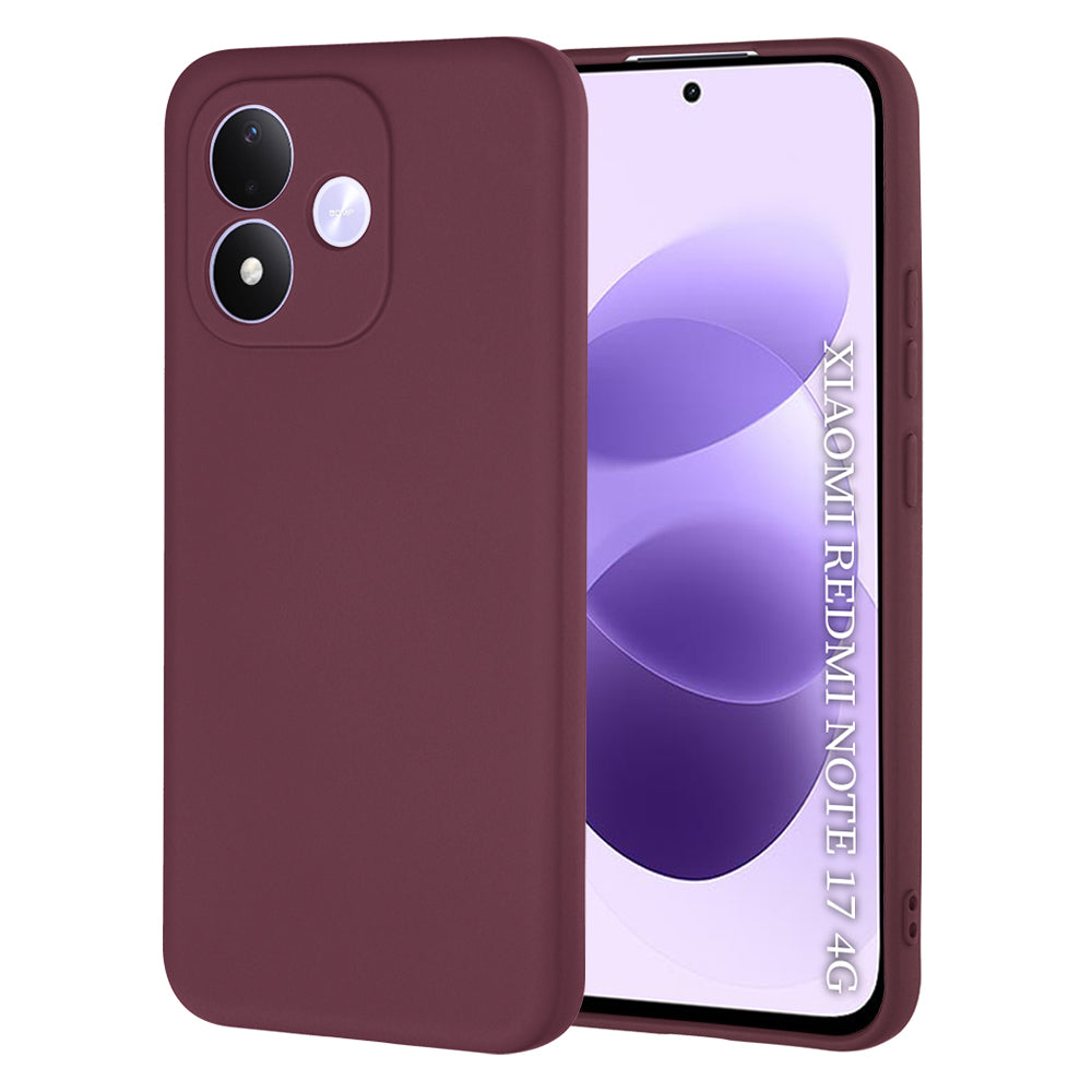 Ovitek za Xiaomi Redmi Note 17 4G / Note 17 5G, Techsuit, SoftFlex, bordo