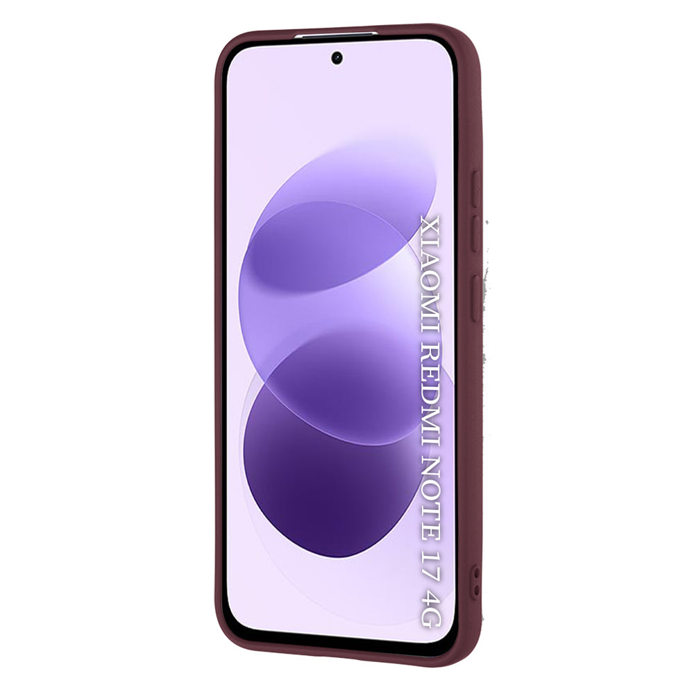 Ovitek za Xiaomi Redmi Note 17 4G / Note 17 5G, Techsuit, SoftFlex, bordo