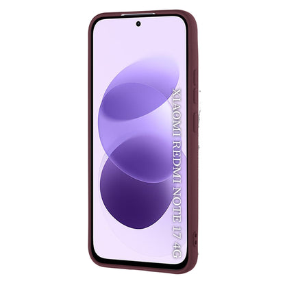 Ovitek za Xiaomi Redmi Note 17 4G / Note 17 5G, Techsuit, SoftFlex, bordo