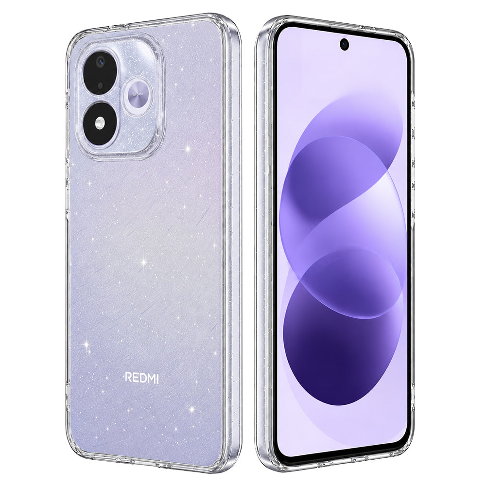 Ovitek za Xiaomi Redmi Note 17 4G / Note 17 5G, Techsuit, SparkleSkin, prozoren
