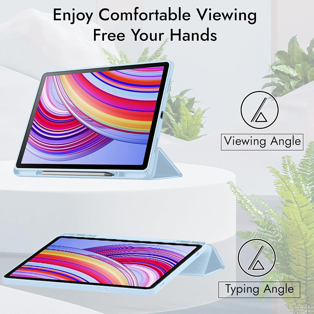 Ovitek za Xiaomi Redmi Pad Pro / Pad / Pad Pro 5G, Techsuit, Flex Trifold, Temno modra