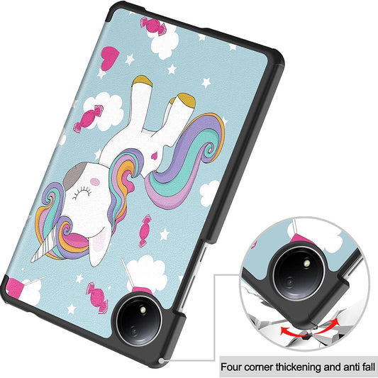 Ovitek za Xiaomi Redmi Pad SE 8.7, Techsuit, FoldPro Unicorn, večbarven