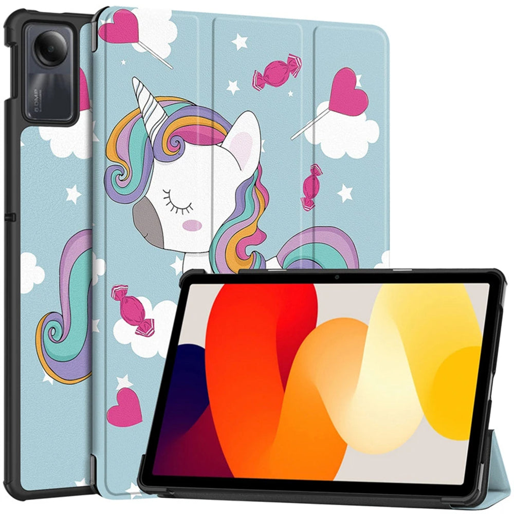 Ovitek za Xiaomi Redmi Pad SE, Techsuit, FoldPro Unicorn, večbarven