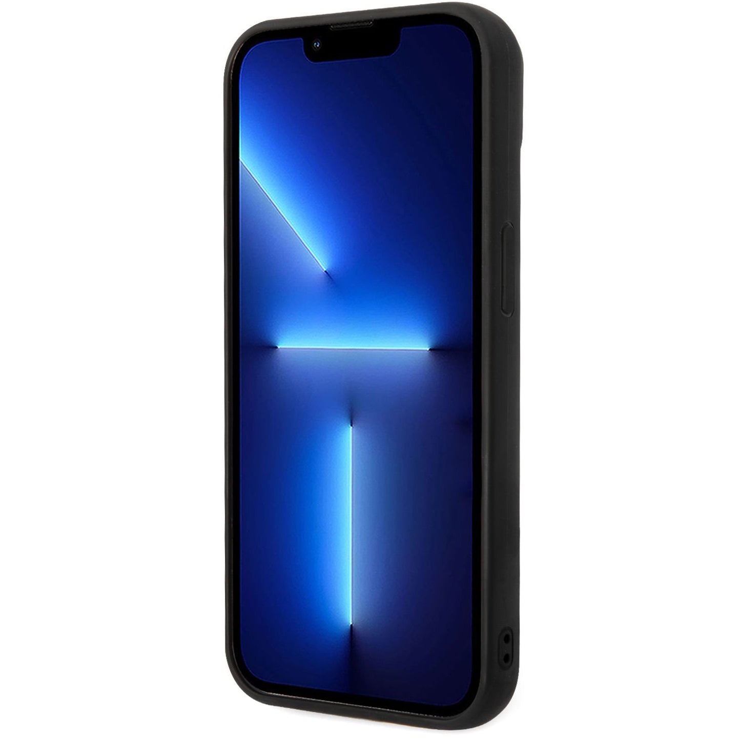 Ovitek za Apple iPhone 14 Plus, Karl Lagerfeld, Quilted Puffy Metal Logo, črn