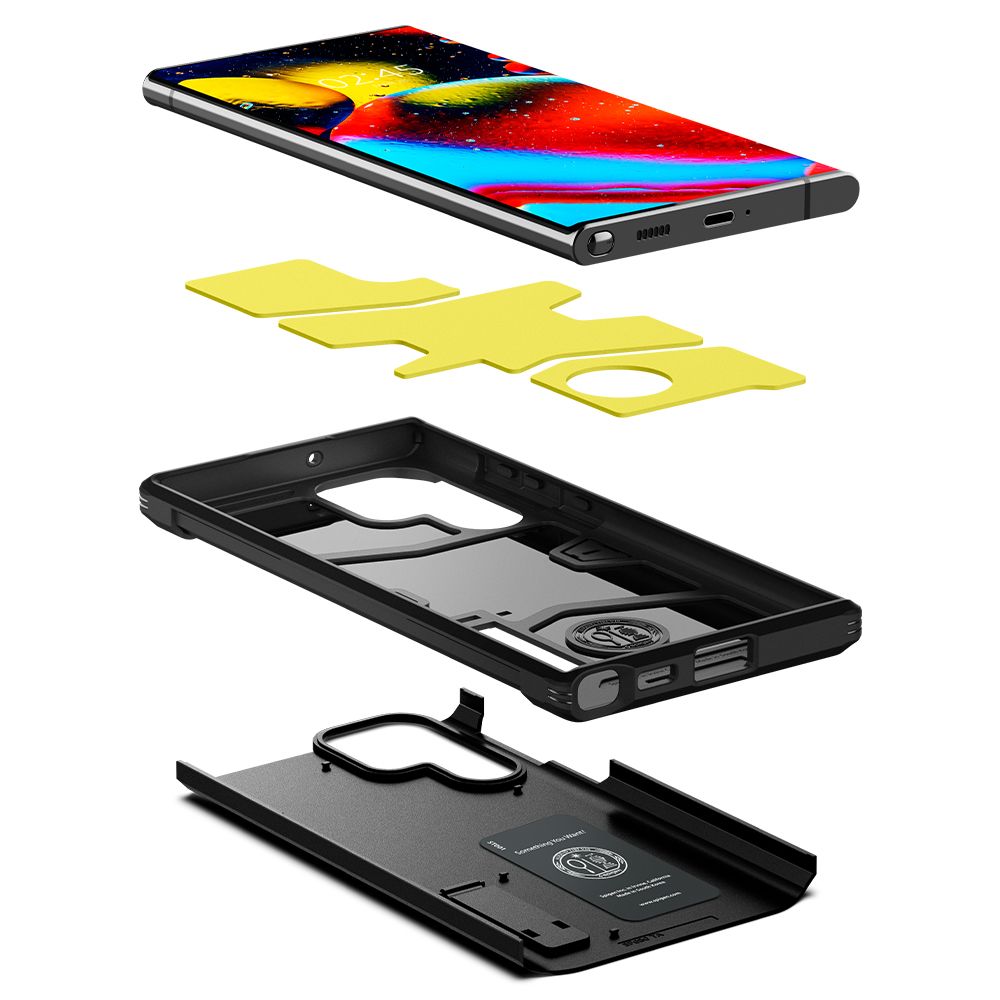 Ovitek za Samsung Galaxy S22 Ultra 5G S908, Spigen, Tough Armor, črn ACS03923