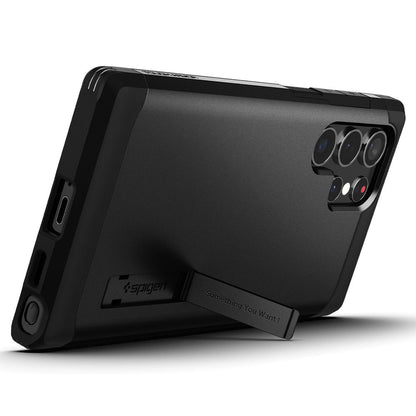 Ovitek za Samsung Galaxy S22 Ultra 5G S908, Spigen, Tough Armor, črn ACS03923