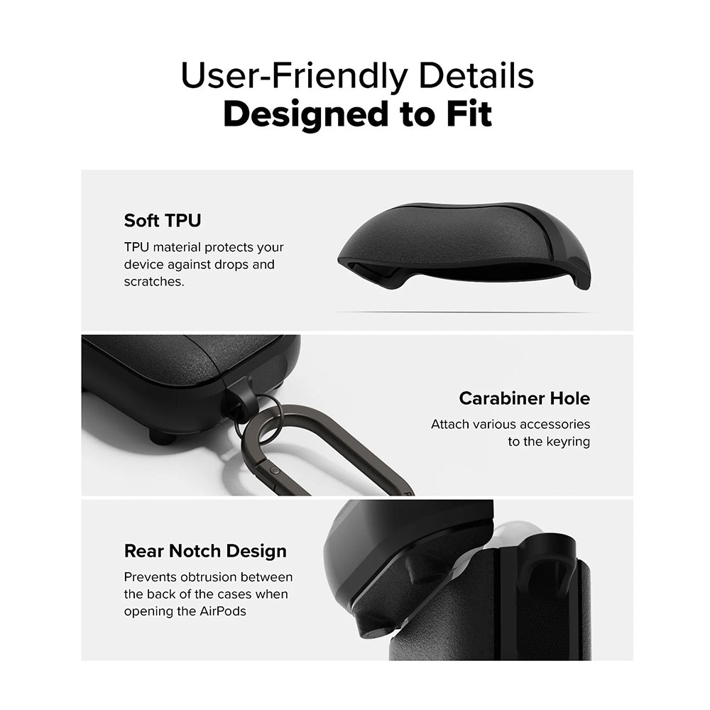 Magnetni ovitek Ringke Onyx za Apple AirPods 4, siva