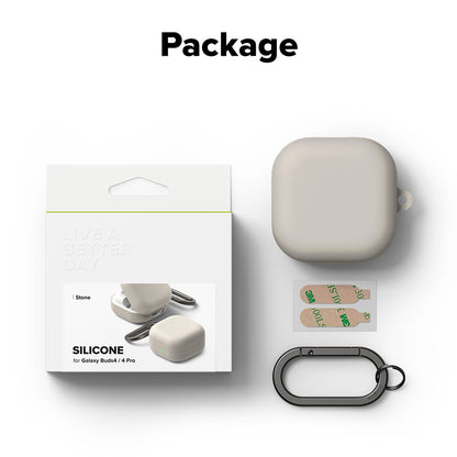 Ovitek Ringke za Samsung Galaxy Buds4 / Buds4 Pro, Krem