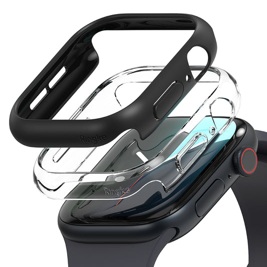 Ovitek Ringke Slim za Apple Watch Series 10 / 11 42mm, komplet 2 kosa, mat črn / prozoren