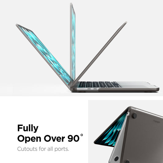 Ovitek Spigen Airskin za Apple MacBook Air 13-palčni (2026) / (2025) / (2024) / (2022), mat črn ACS11531