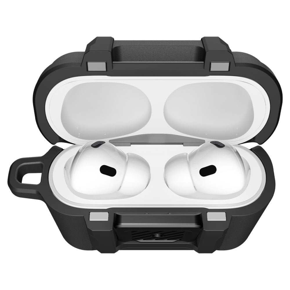 Ovitek Spigen Lock Fit za Apple AirPods Pro 3, Mat Črn
