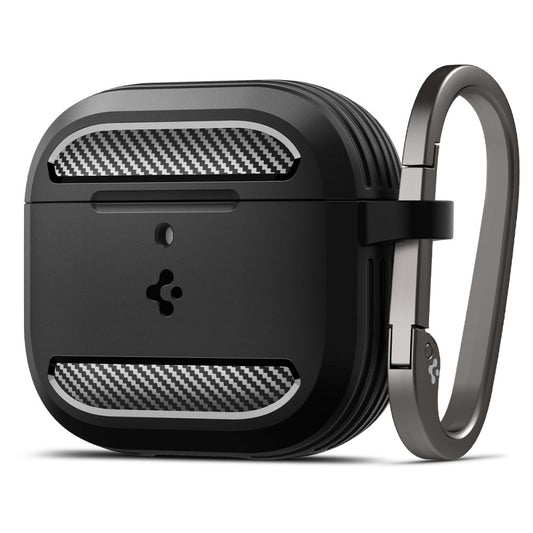 Ovitek Spigen Rugged Armor za Apple AirPods 4, Mat Črn