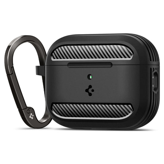 Ovitek Spigen Rugged Armor za Apple AirPods Pro 3, Mat Črn ACS09822