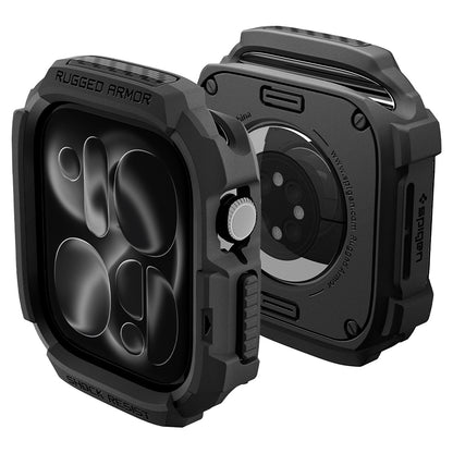 Ovitek Spigen Rugged Armor za Apple Watch Series 12 46mm, mat črn ACS11886