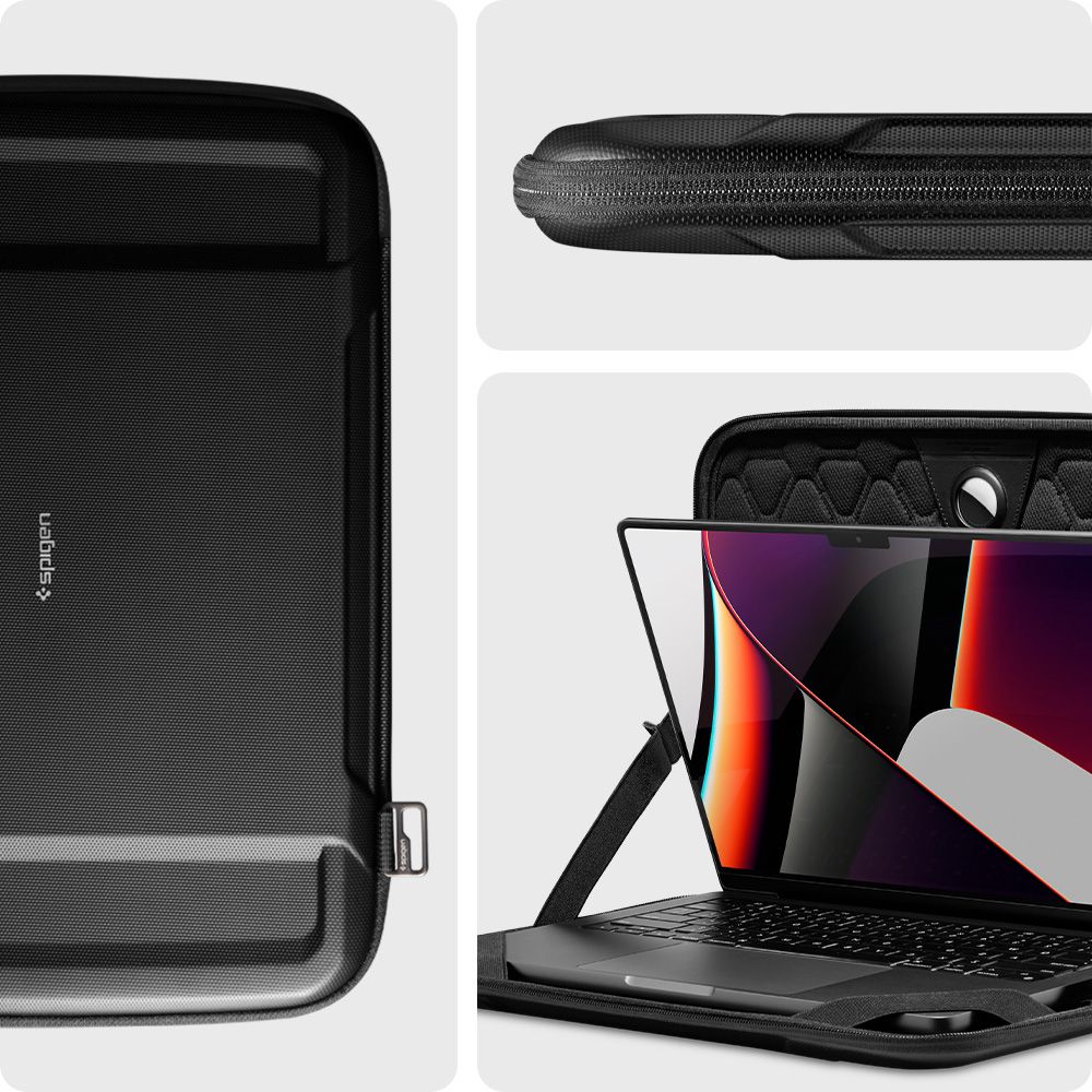 Ovitek Spigen Rugged Armor za prenosnik 13-palčni - 14-palčni, črn AFA04270