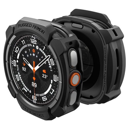 Ovitek Spigen Rugged Armor za Samsung Galaxy Watch Ultra2, mat črn ACS11611