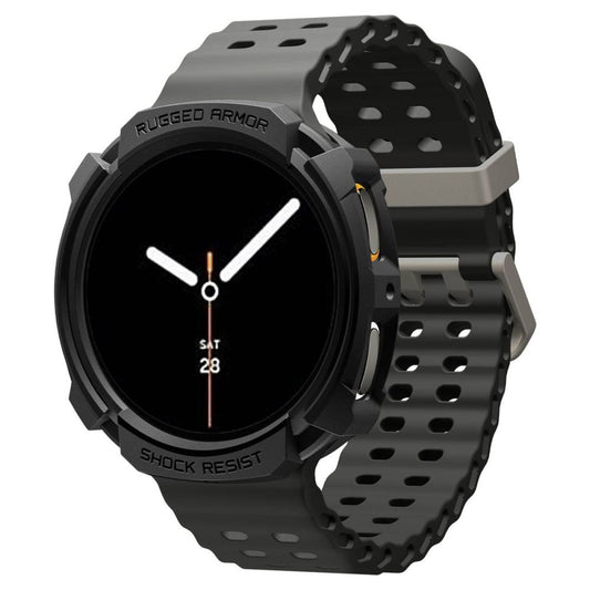 Ovitek Spigen Rugged Armor za Samsung Galaxy Watch8 44mm, mat črn ACS10006