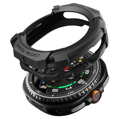 Spigen Rugged Armor Case for Samsung Galaxy Watch8 Classic, Matte Black ACS10012